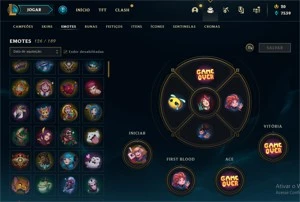 Vendo conta de lol gold 1 com 211 skins - League of Legends