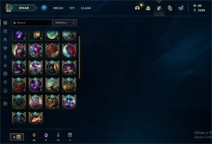 Vendo conta de lol gold 1 com 211 skins - League of Legends