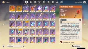 Genshin Impact Conta AR 54 10 T5 HuTao+Homa+Zhongli e +