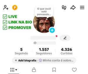 Conta Tiktok + Live | +1.500 Seguidores + E-Mail - Redes Sociais
