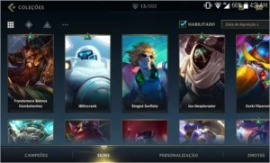 Vendo acc wild rifit lol mobile nvl 40 diamante 3 com skins. - Outros