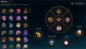 CONTA LOL PLATINA 4 - 110 CHAMPS - 55 SKIN - 4 VITORIOSA - League of Legends