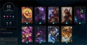 CONTA LOL PLATINA 4 - 110 CHAMPS - 55 SKIN - 4 VITORIOSA - League of Legends