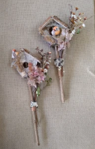 Pick Casinha Rústica decorada - Artesanato e Personalizados