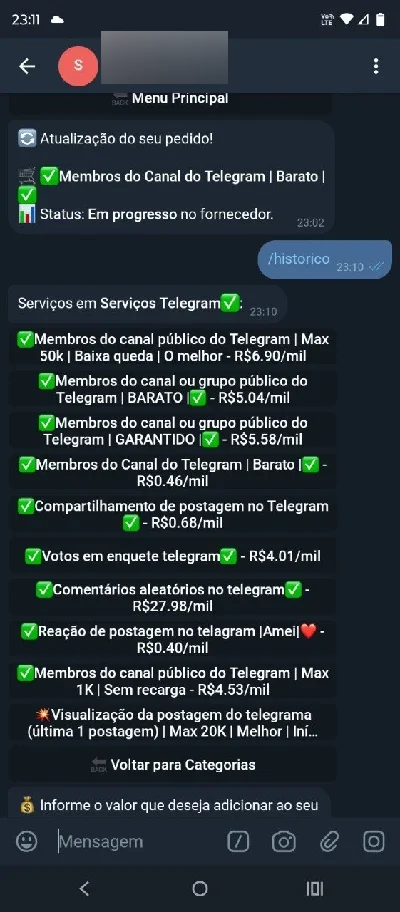 Bot Telegram Smm - Source Python - Com 2 Fornecedores Smm