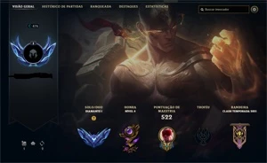 CONTA DIAMANTE 1 LOL - League of Legends