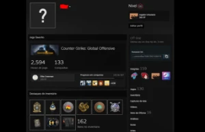 Conta da Steam Nível 110 com 130 jogos e 6 medalhas no CS:GO - Counter Strike