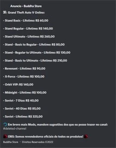 Mods Menu GTAV RDR2 e CSGO