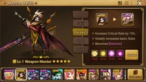 Reroll Summoners War lvl10 Dominic