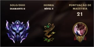 Conta Diamante 2 Solo/Duo - League of Legends LOL