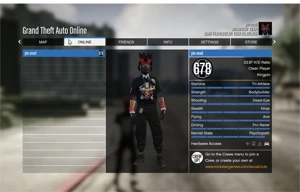 GTA V PC - 3 BILHÕES - LVL 678 - 100% LIBERADO - TRAJES MOD