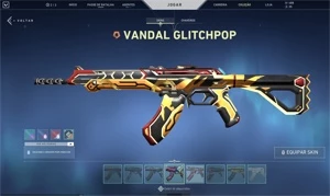 conta valorant com skins e nivel competitivo mediano