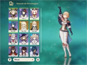 Conta Genshin: Jean + Atlas Celestial; AR 17