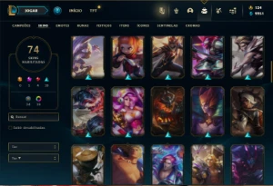 Esmeralda 4 com 120 Champs e 74 Skins + 1.2kk de Taric - League of Legends LOL