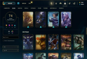 Esmeralda 4 com 120 Champs e 74 Skins + 1.2kk de Taric - League of Legends LOL