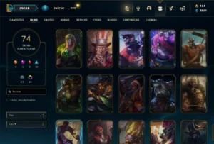 Esmeralda 4 com 120 Champs e 74 Skins + 1.2kk de Taric - League of Legends LOL