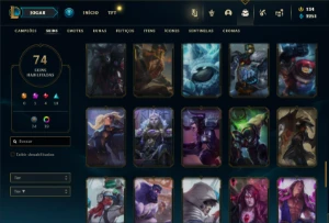 Esmeralda 4 com 120 Champs e 74 Skins + 1.2kk de Taric - League of Legends LOL