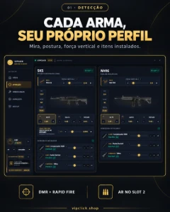 VIPCLICK Macro PUBG — Detecção, Recoil e Rapid Fire
