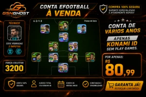 Conta Efootball Mobile | 3200 De Força Coletiva | R$80,99 - eFootball PES