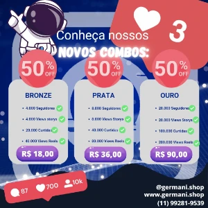 Combo Instagram - Seguidores Curtidas Views Reels View Story - Redes Sociais