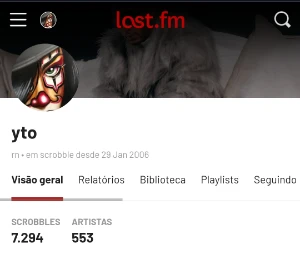 conta last fm 3l, criada em 2006 - Outros