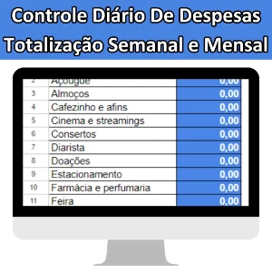 Planilha Controle Diário De Despesas (Semanal E Mensal) - Others