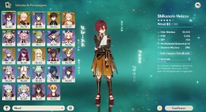 ⭐CONTA NA AR44 Kazuha, Yoimiya, Zhongli, Keqing + armas 5⭐ - Genshin Impact