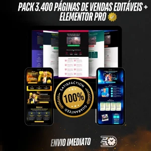 Pack 3.400 Páginas De Vendas Editáveis + Elementor Pro - Others