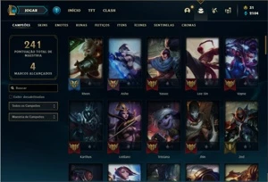 Conta ouro 4 com 81 Champs e 16 Skins + 5 Fragmentos - League of Legends LOL