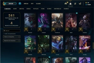 Conta ouro 4 com 81 Champs e 16 Skins + 5 Fragmentos - League of Legends LOL