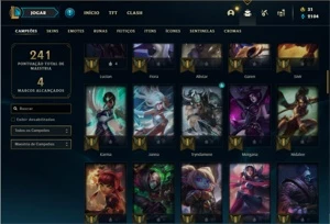 Conta ouro 4 com 81 Champs e 16 Skins + 5 Fragmentos - League of Legends LOL