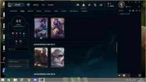 CONTA LEAGUE OF LEGENDS / ALL CHAMPS - 44 SKINS - PLAT 4 LOL