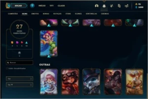 Conta prata 3 MAIN KATARINA com 27 skins e 30 champs - League of Legends LOL