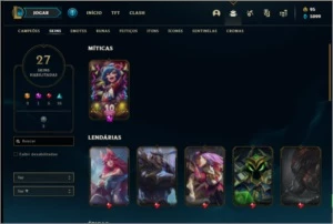 Conta prata 3 MAIN KATARINA com 27 skins e 30 champs - League of Legends LOL