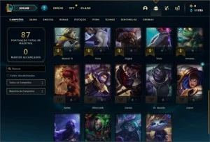 Conta Platina 4 com 30 Champs e 3 Skins - League of Legends LOL