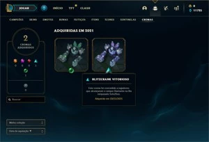 Conta Platina 4 com 30 Champs e 3 Skins - League of Legends LOL