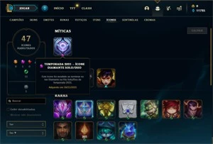 Conta Platina 4 com 30 Champs e 3 Skins - League of Legends LOL