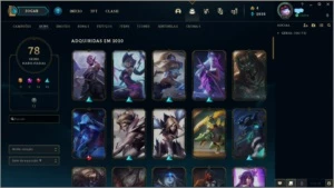 Conta lol com várias skins - League of Legends