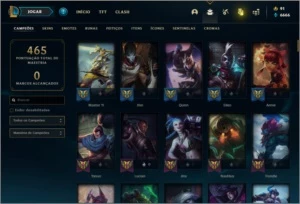 Conta bronze 2 com 136 champs e 82 skins - League of Legends LOL