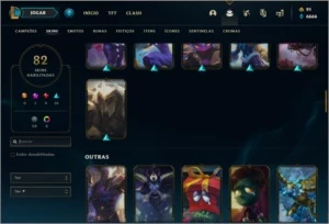 Conta bronze 2 com 136 champs e 82 skins - League of Legends LOL