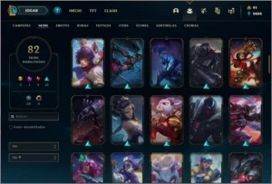 Conta bronze 2 com 136 champs e 82 skins - League of Legends LOL