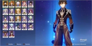 Conta AR38 com Zhongli - Genshin Impact