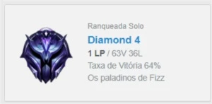 Conta LOL - Diamante IV, 64% de WR(E-MAIL NÃO VERIFICADO) - League of Legends