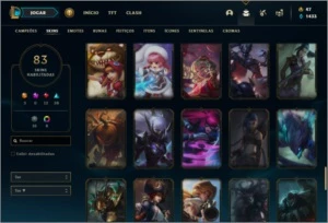 Conta bronze 1 com 69 champs e 83 skins ( 3 ultimates ) - League of Legends LOL