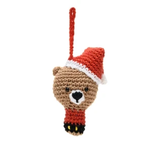 Enfeite de Natal ursinho em amigurumi - Artesanato e Personalizados