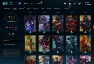 Conta platina 3 com TODOS os champs e 160 Skins (NIVEL 633) - League of Legends LOL