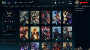 Conta platina 3 com TODOS os champs e 160 Skins (NIVEL 633) - League of Legends LOL