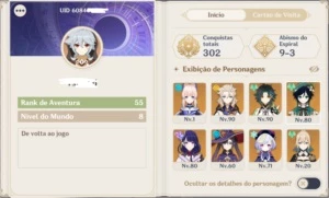 Conta de Genshin Impact EndGame
