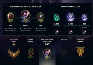 2 contas League of Legends LOL