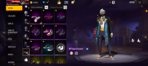 Conta antigassa de free fire com camisa de rank antigas